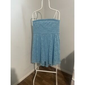 Deb Party Dress. Homecoming, Prom, Formal Or Casual Blue, Lined, Lace Size 1x